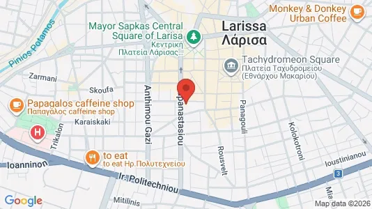 Apartments for rent i Larissa - kort over placeringen