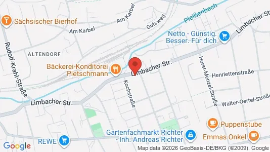 Apartments for rent i Chemnitz - kort over placeringen