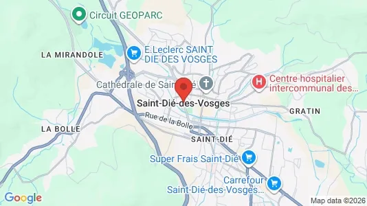 Houses for rent i Saint-Dié-des-Vosges - kort over placeringen