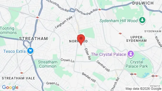 Houses for rent i London SE27 - kort over placeringen
