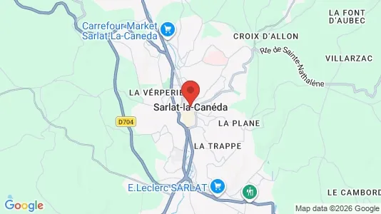 Houses for rent i Sarlat-la-Canéda - kort over placeringen