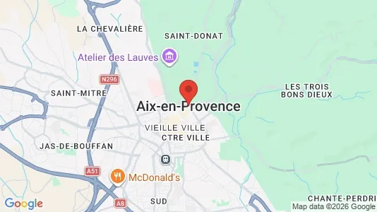Apartments for rent i Aix-en-Provence - kort over placeringen