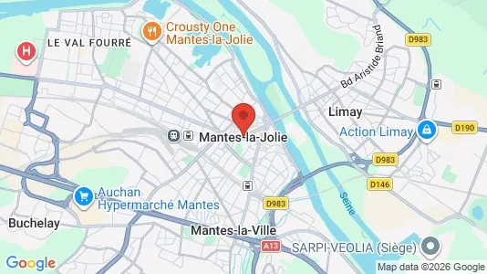 Apartments for rent i Mantes-la-Jolie - kort over placeringen