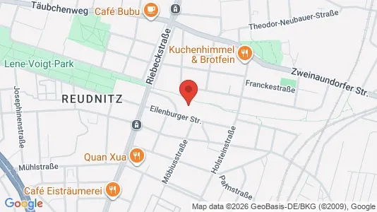 Apartments for rent i Leipzig - kort over placeringen