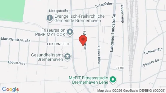 Apartments for rent i Bremerhaven - kort over placeringen