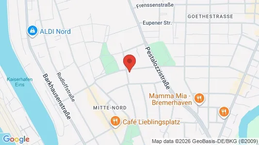 Apartments for rent i Bremerhaven - kort over placeringen