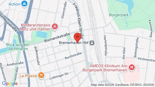 Apartments for rent i Bremerhaven - kort over placeringen