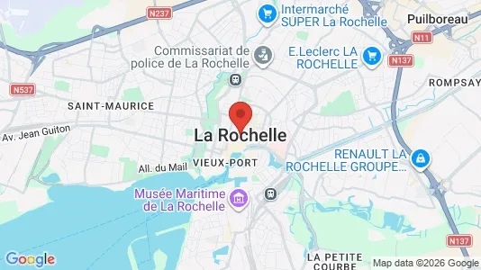 Houses for rent i La Rochelle - kort over placeringen