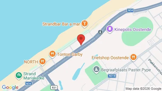 Apartments for rent i Oostende - kort over placeringen