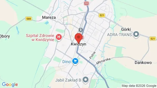 Apartments for rent i Kwidzyński - kort over placeringen