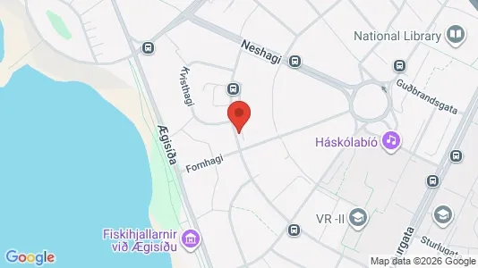Apartments for rent i Reykjavík Vesturbær - kort over placeringen