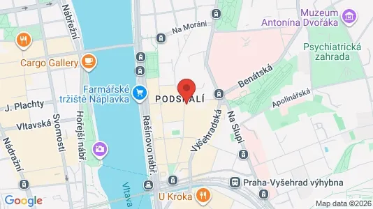 Apartments for rent i Prague 2 - kort over placeringen
