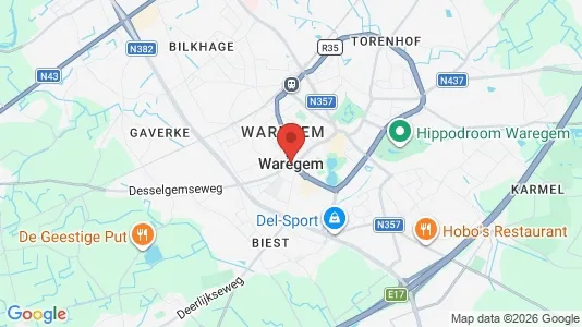Apartments for rent i Waregem - kort over placeringen