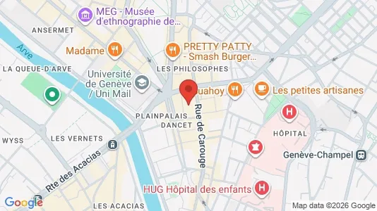 Apartments for rent i Geneva Plainpalais - kort over placeringen