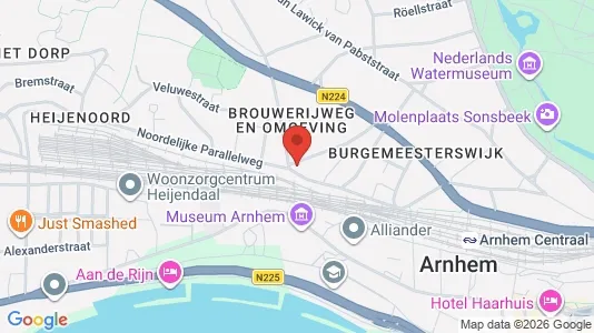 Rooms for rent i Arnhem - kort over placeringen
