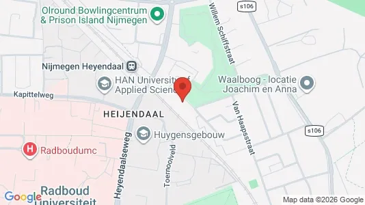 Rooms for rent i Nijmegen - kort over placeringen