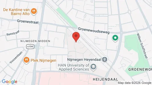 Apartments for rent i Nijmegen - kort over placeringen