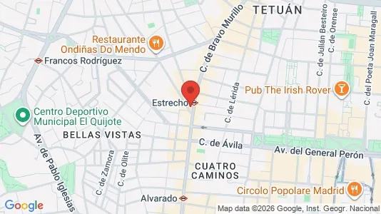 Apartments for rent i Madrid Tetuán - kort over placeringen
