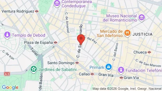 Apartments for rent i Madrid Chamberí - kort over placeringen