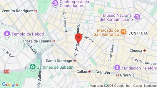 Apartments for rent i Madrid Centro - kort over placeringen