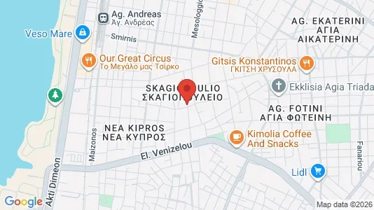 Apartments for rent i Patras - kort over placeringen