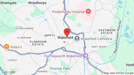 Houses for rent i Wakefield - West Yorkshire - kort over placeringen