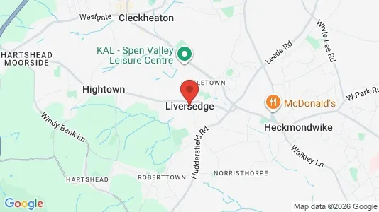 Houses for rent i Liversedge - West Yorkshire - kort over placeringen