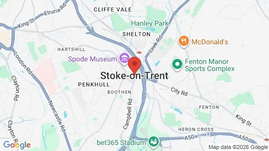 Apartments for rent i Stoke-on-Trent - Staffordshire - kort over placeringen