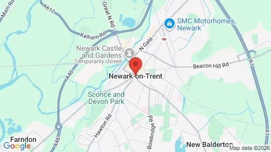 Houses for rent i Newark - Nottinghamshire - kort over placeringen