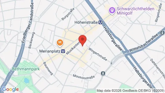 Apartments for rent i Frankfurt Innenstadt III - kort over placeringen