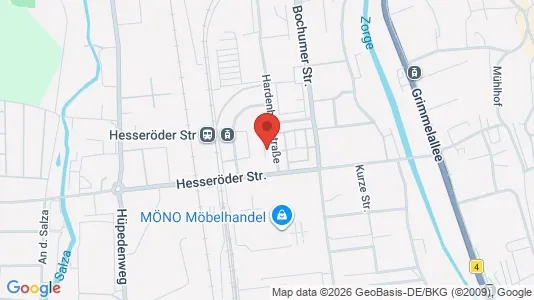 Apartments for rent i Nordhausen - kort over placeringen
