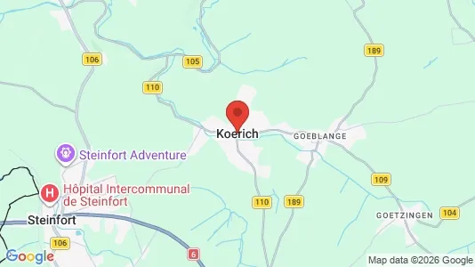 Houses for rent i Koerich - kort over placeringen