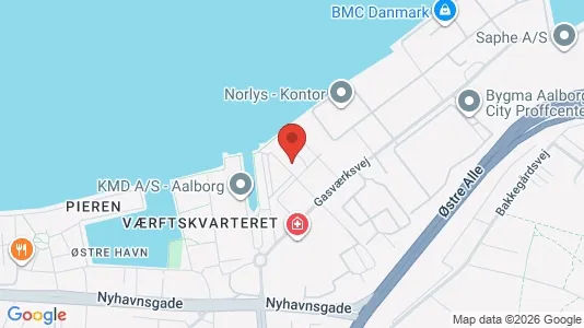 Apartments for rent i Aalborg Center - kort over placeringen