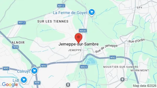 Houses for rent i Jemeppe-sur-Sambre - kort over placeringen