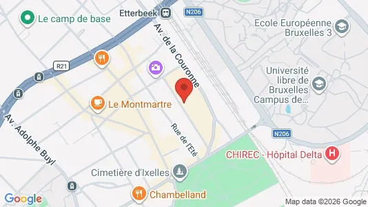Apartments for rent i Brussels Elsene - kort over placeringen