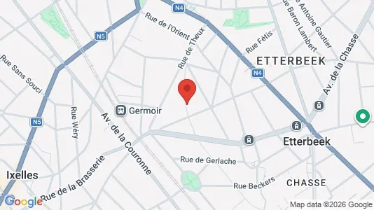 Apartments for rent i Brussels Etterbeek - kort over placeringen