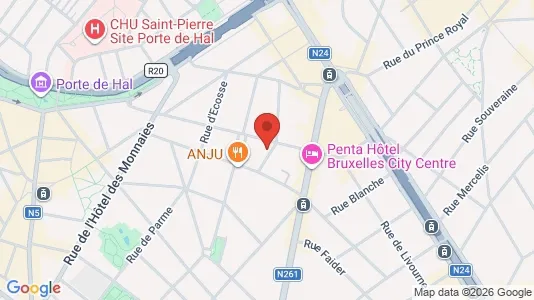 Apartments for rent i Brussels Sint-Gillis - kort over placeringen