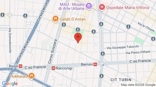Apartments for rent i Turin - kort over placeringen