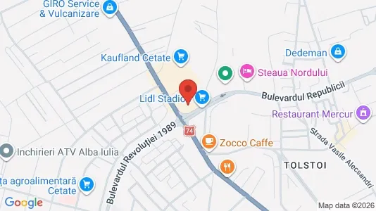Apartments for rent i Alba Iulia - kort over placeringen