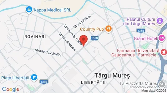 Apartments for rent i Târgu Mureş - kort over placeringen
