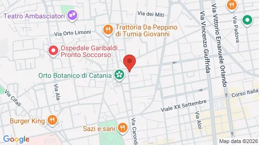 Apartments for rent i Catania - kort over placeringen