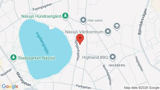 Apartments for rent i Nässjö - kort over placeringen