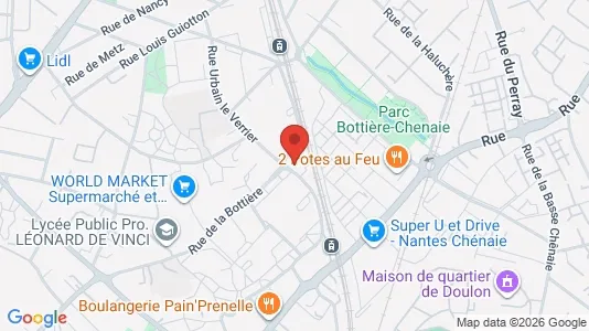 Apartments for rent i Nantes - kort over placeringen