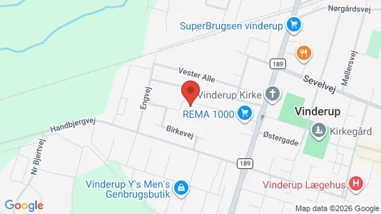 Apartments for rent i Vinderup - kort over placeringen