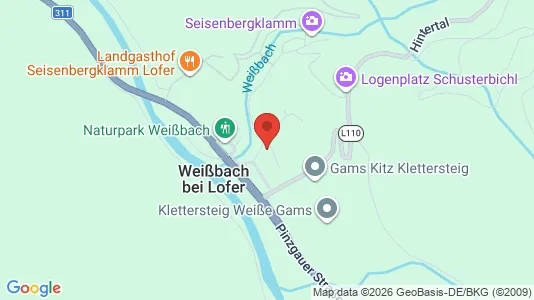 Apartments for rent i Weißbach bei Lofer - kort over placeringen