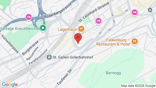 Apartments for rent i Sankt Gallen - kort over placeringen