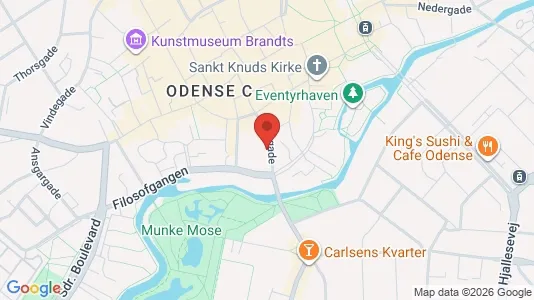 Apartments for rent i Odense C - kort over placeringen