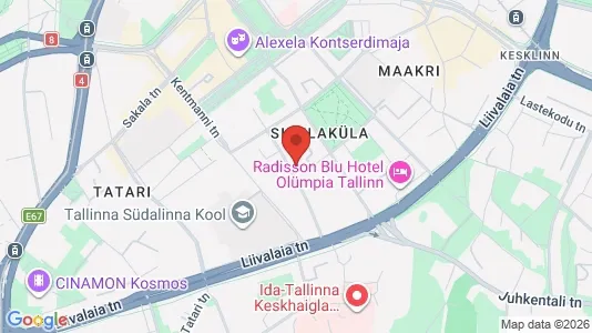 Apartments for rent i Tallinn Kesklinna - kort over placeringen