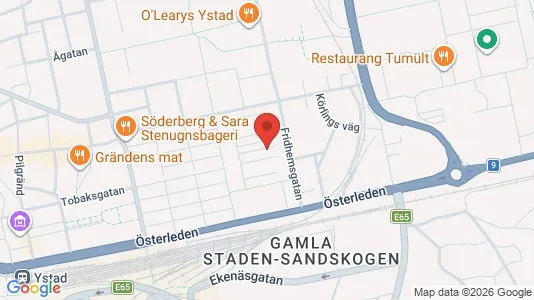 Apartments for rent i Ystad - kort over placeringen