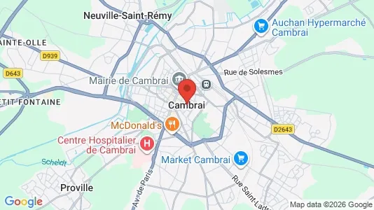 Apartments for rent i Cambrai - kort over placeringen